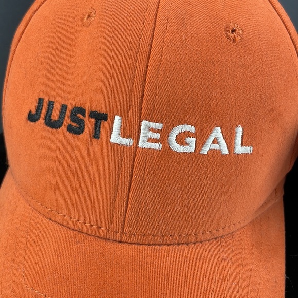 Vintage Promotion Hat for 2000’s TV Show “Just Legal”. Orange Nu Fit - Picture 2 of 8